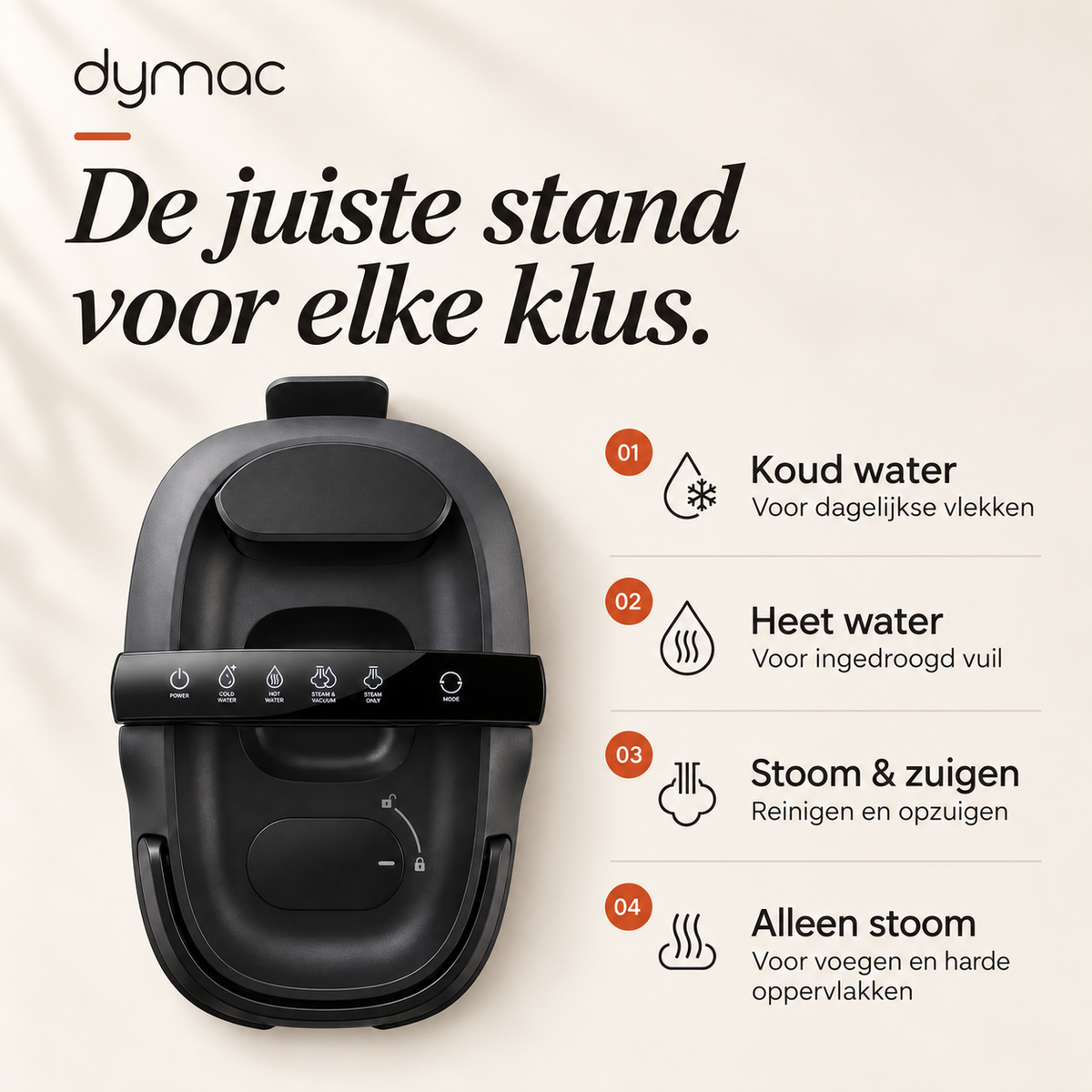 Dymac Velora stoom- en vlekkenreiniger