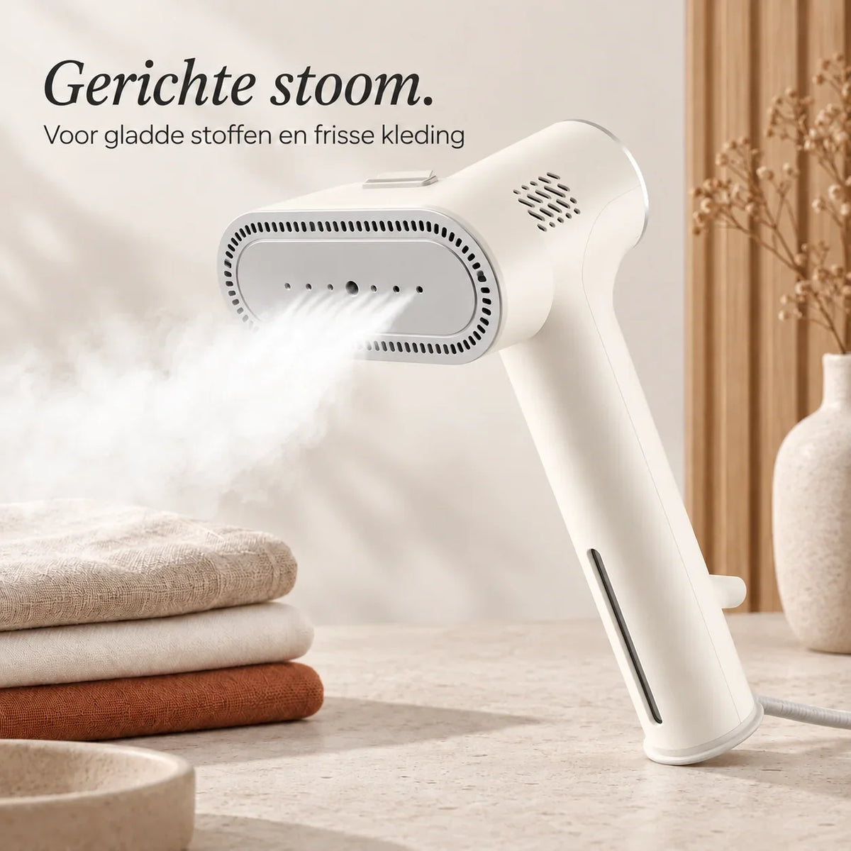 Dymac Vestra garment steamer with suction function