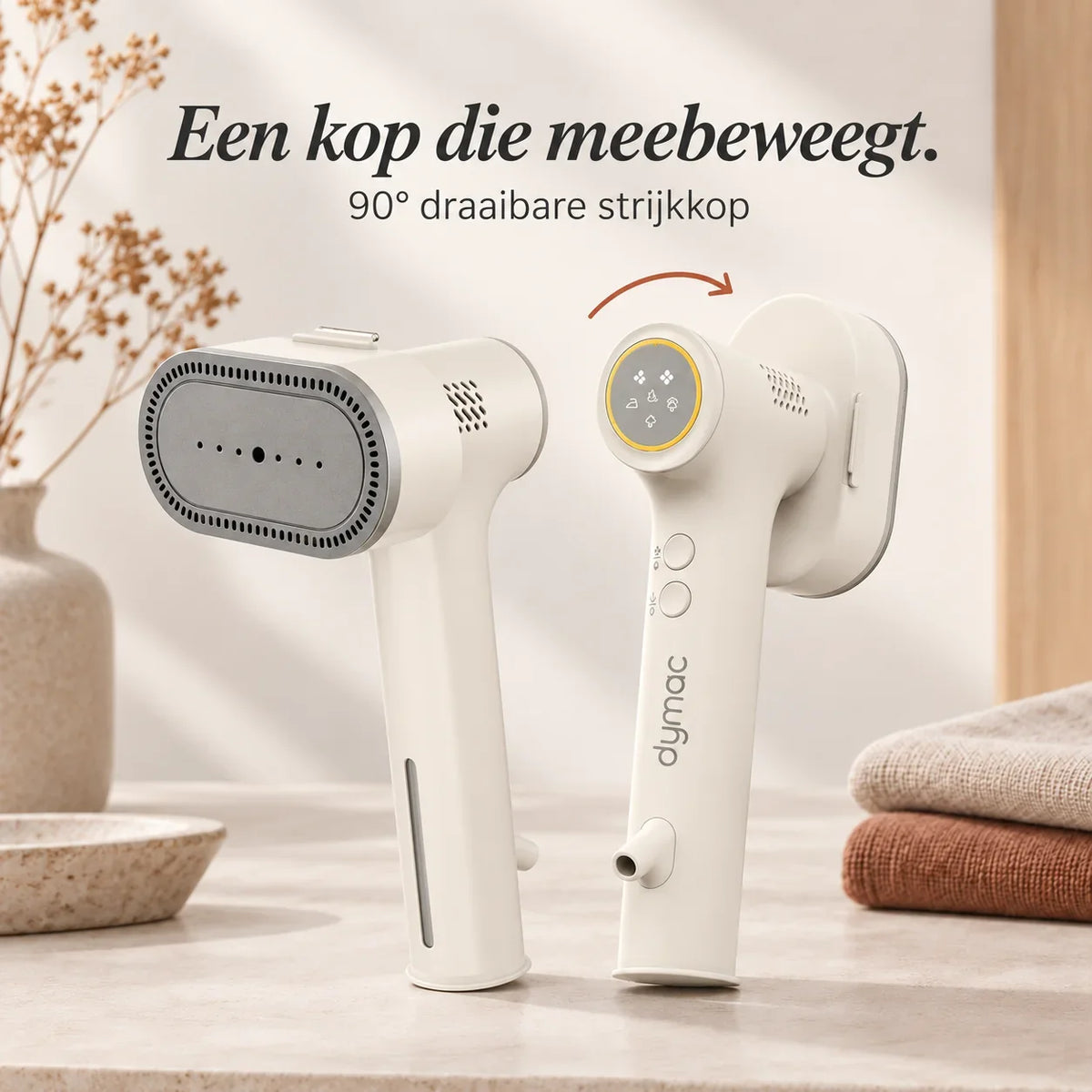 Dymac Vestra garment steamer with suction function