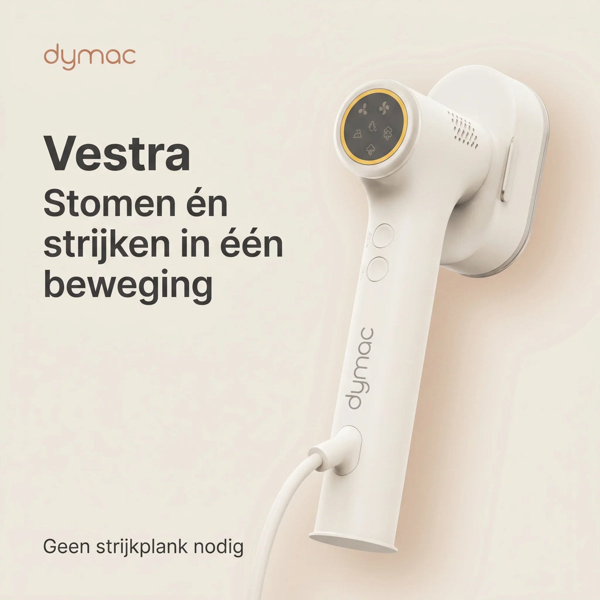 Dymac Vestra garment steamer with suction function